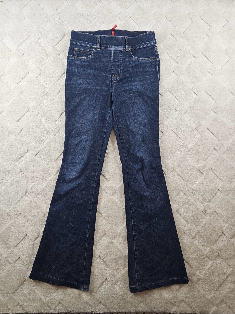 Spanx Flare Jeans Midnight Shade Womens Petite Small Pull n Stretch Denim